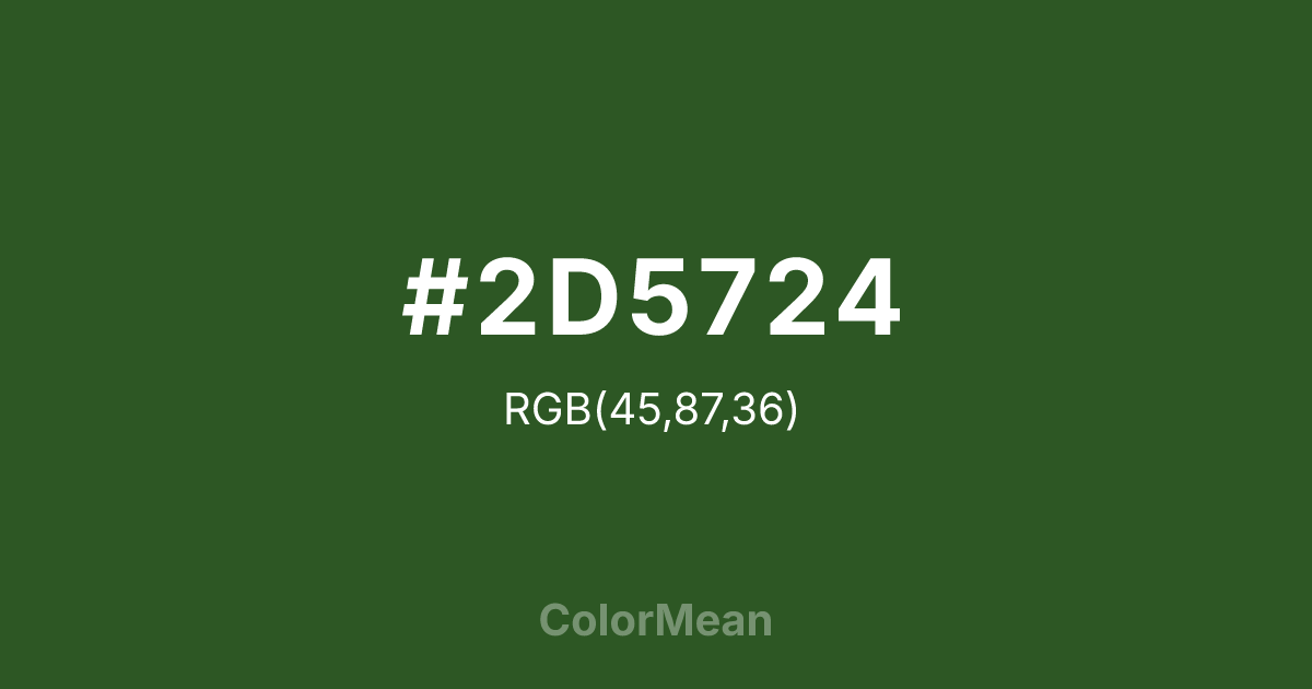 #2D5724 color swatch
