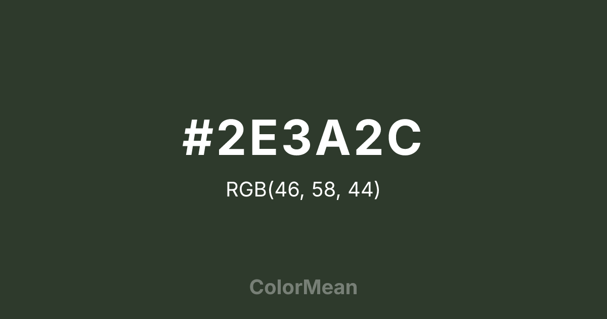 #2E3A2C color swatch