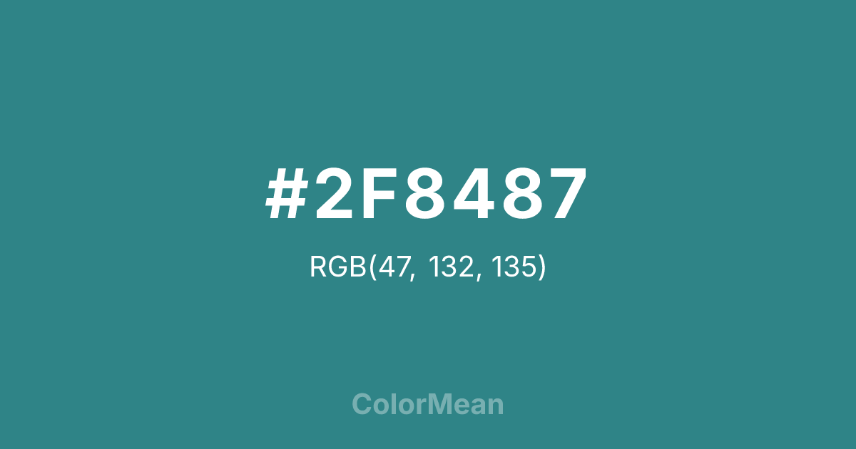 #2F8487 color swatch