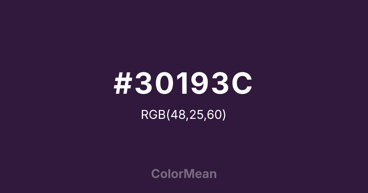 #30193C color swatch