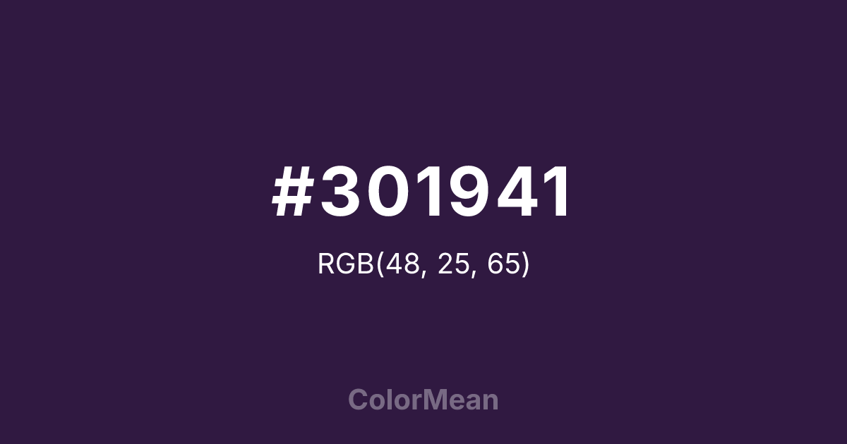 #301941 color swatch