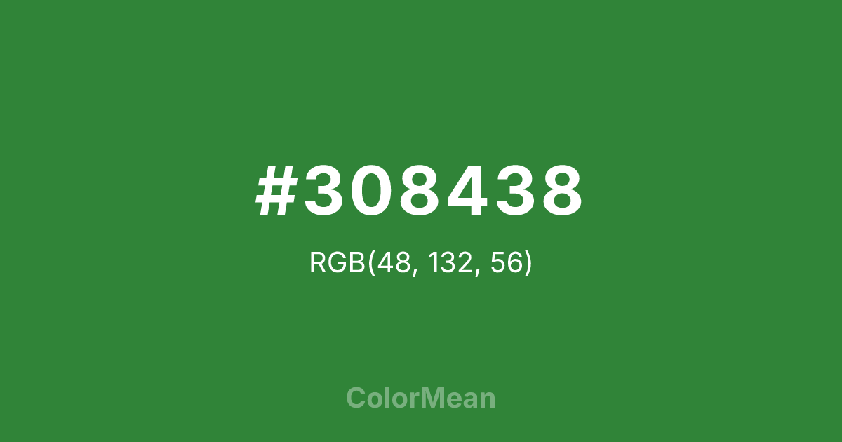 #308438 color swatch