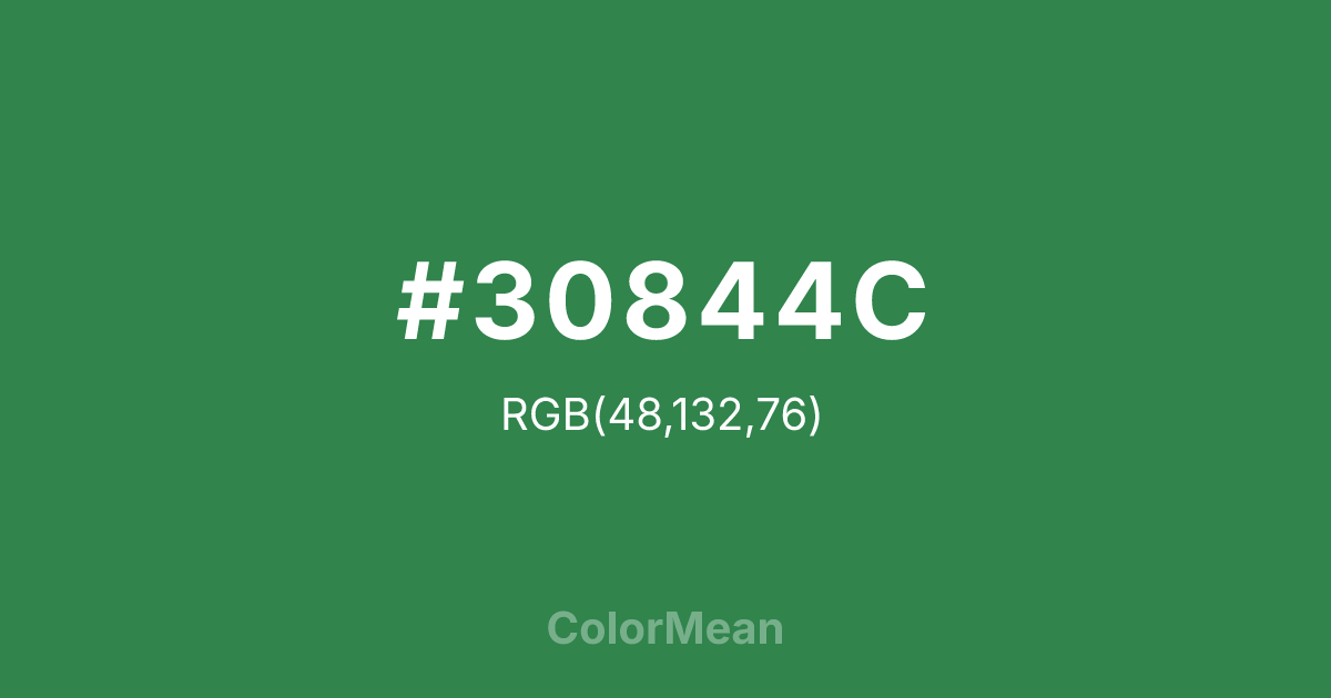 #30844C color swatch