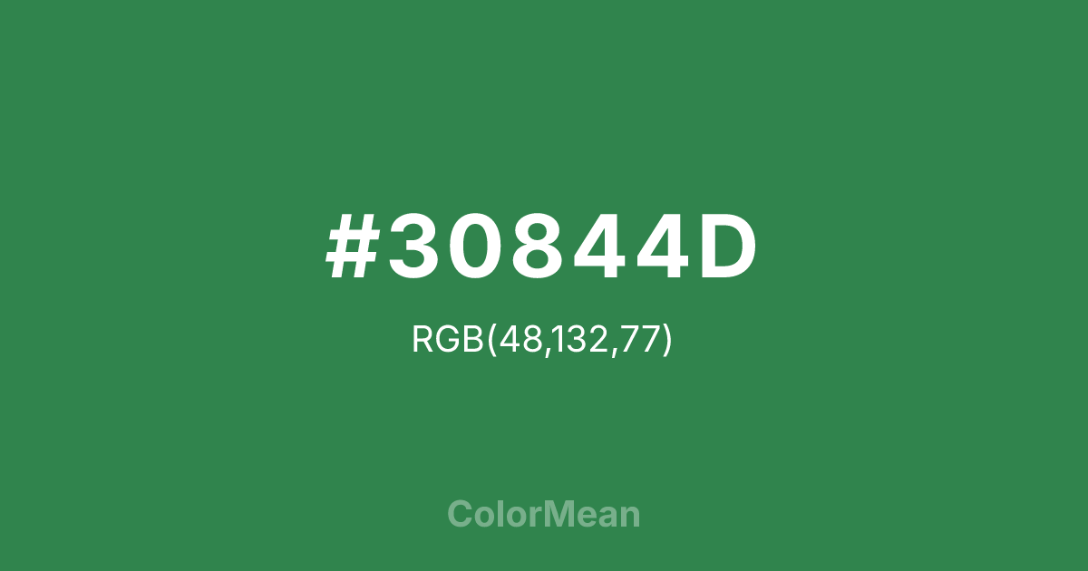 #30844D color swatch