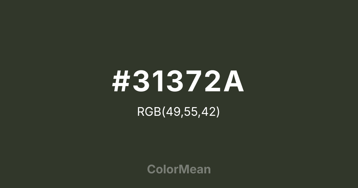 #31372A color swatch