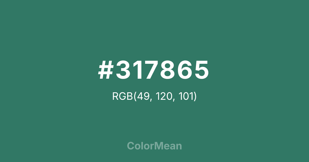 #317865 color swatch