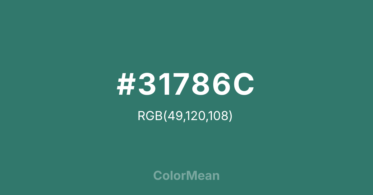 #31786C color swatch