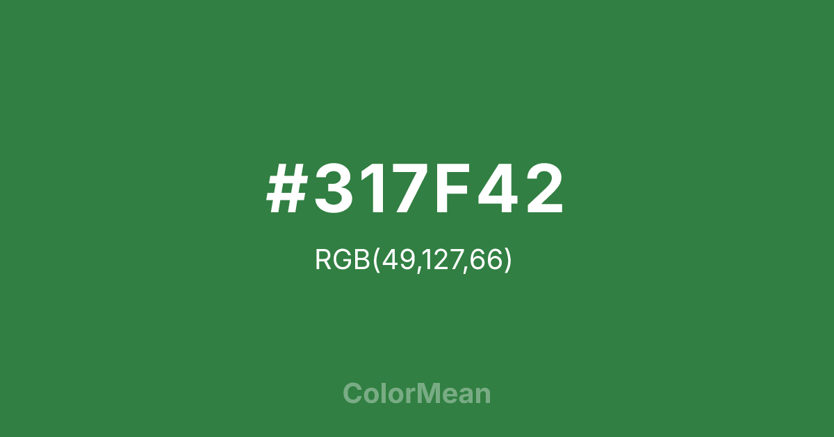 #317F42 color swatch