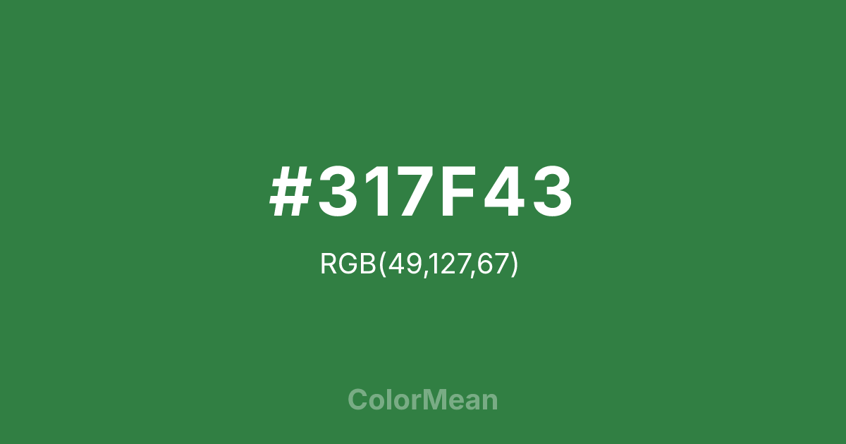#317F43 color swatch