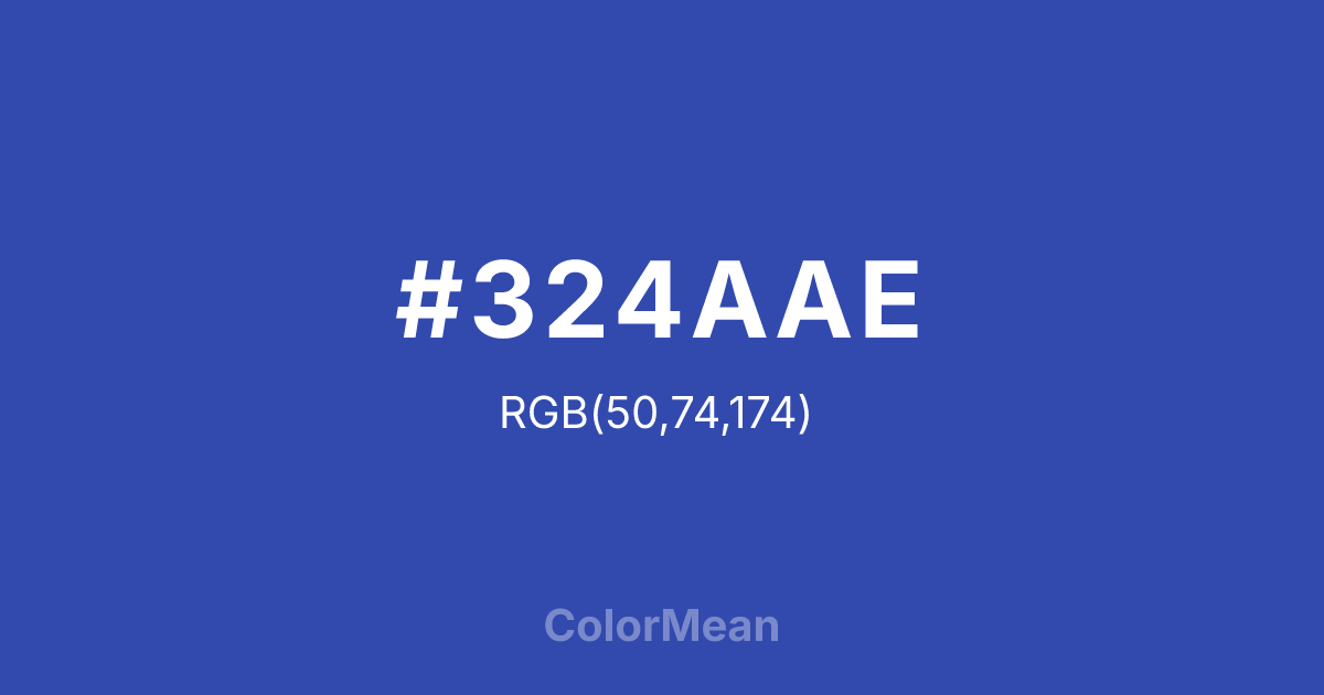 #324AAE color swatch