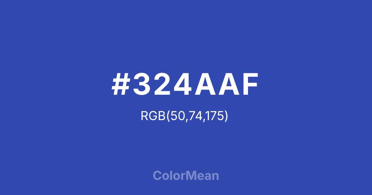 #324AAF color swatch