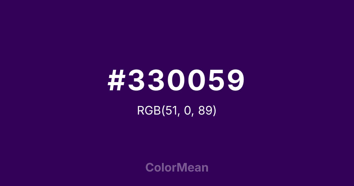 #330059 color swatch