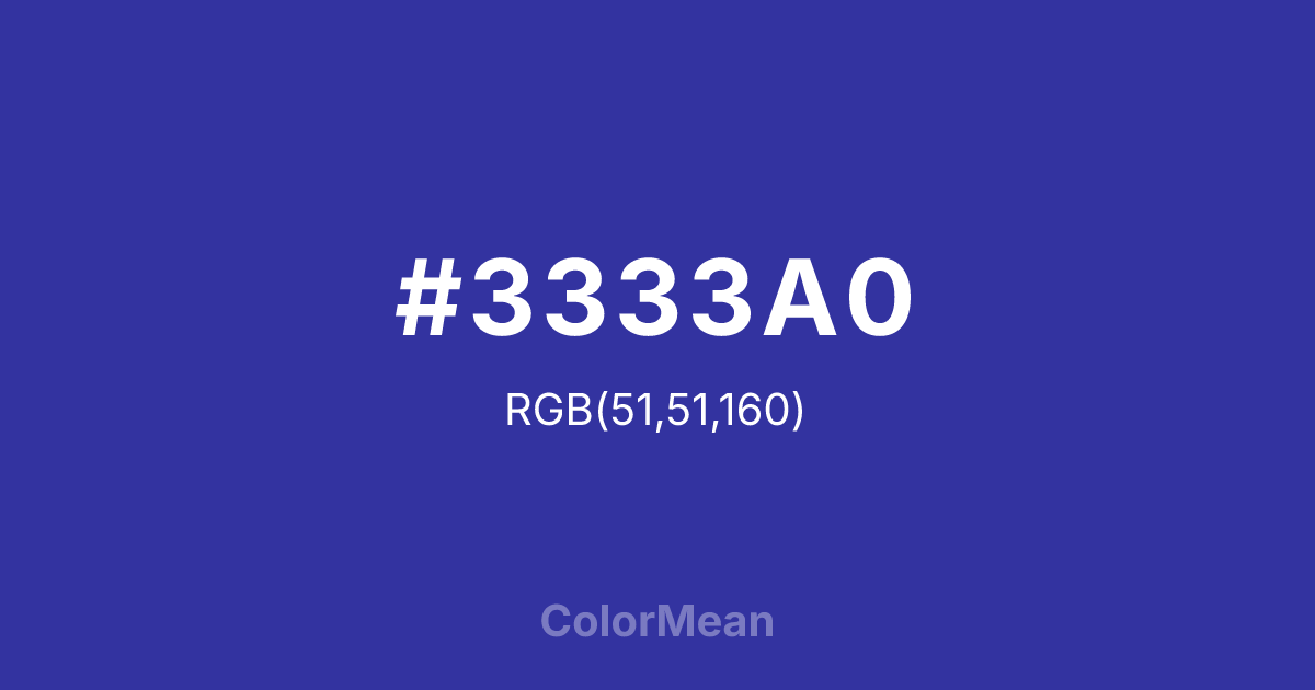 #3333A0 color swatch