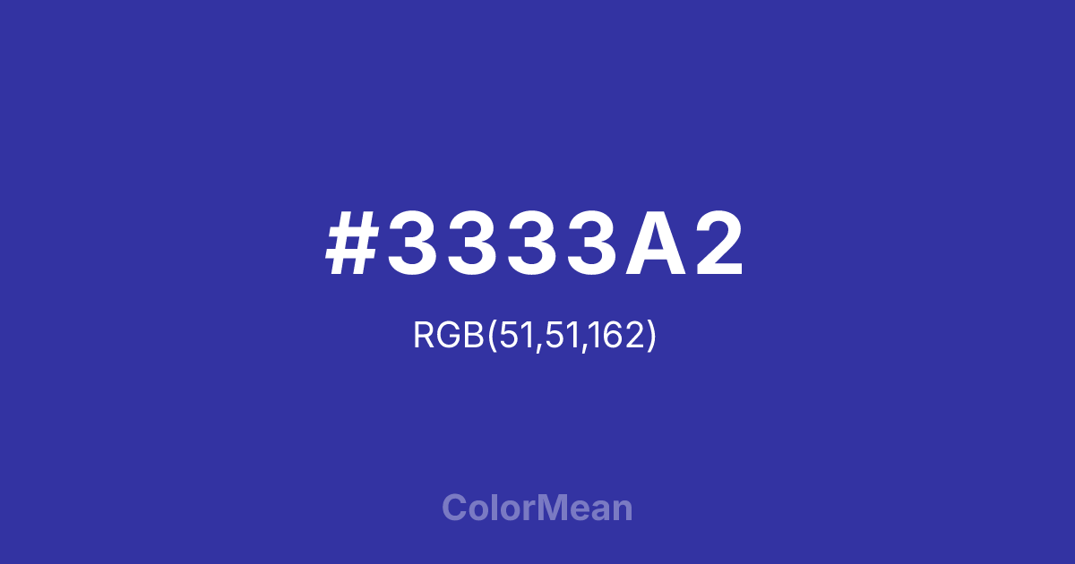 #3333A2 color swatch
