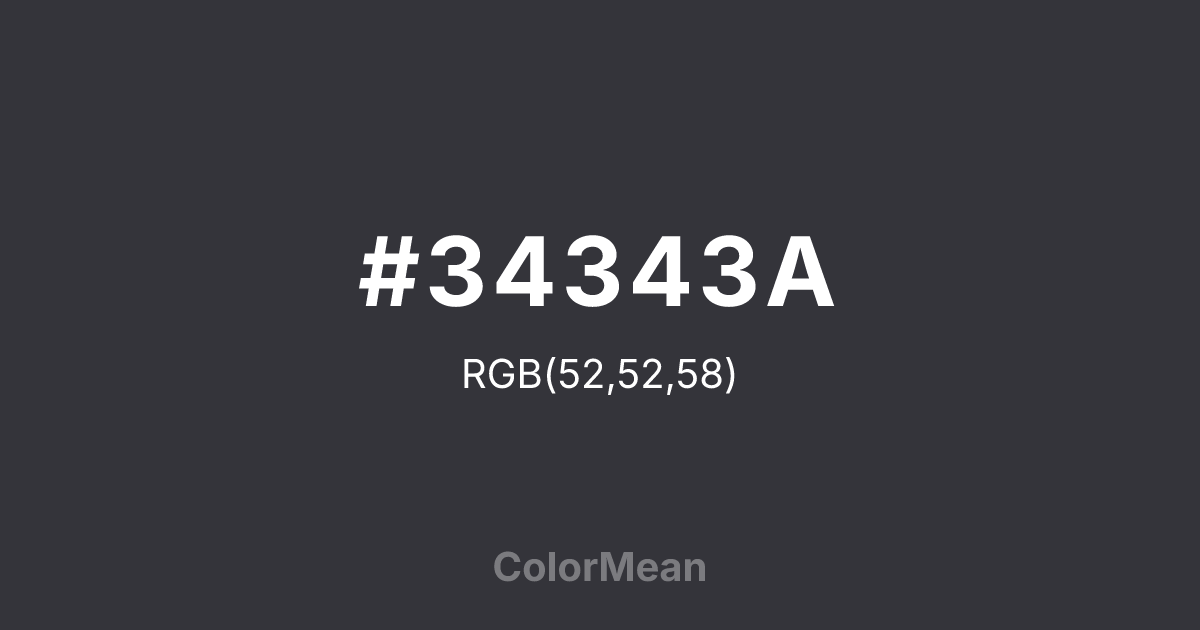 #34343A color swatch