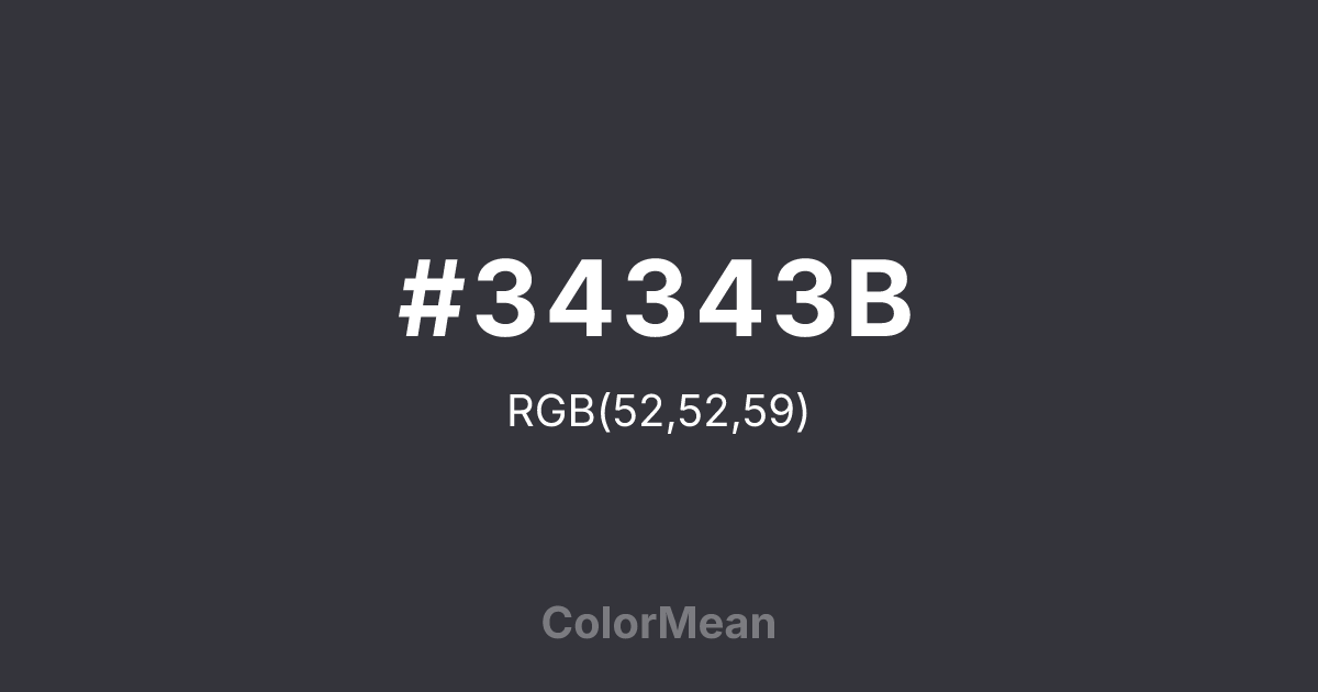 #34343B color swatch