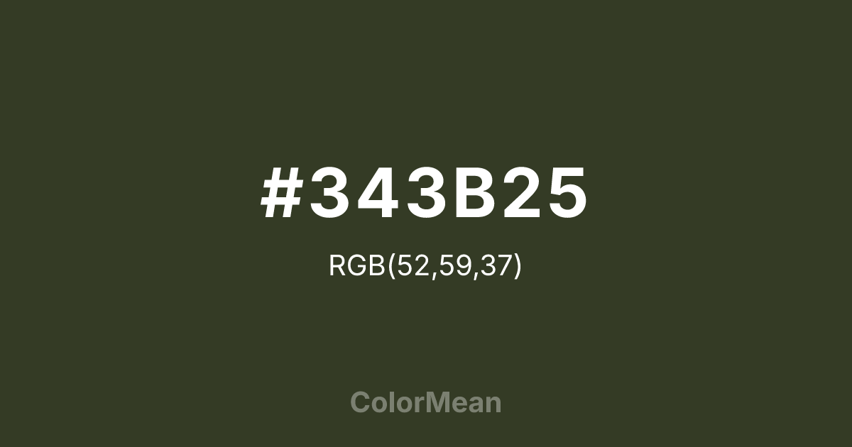 #343B25 color swatch