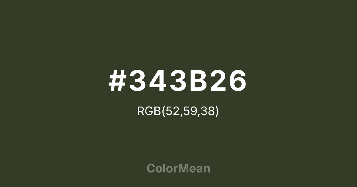 #343B26 color swatch