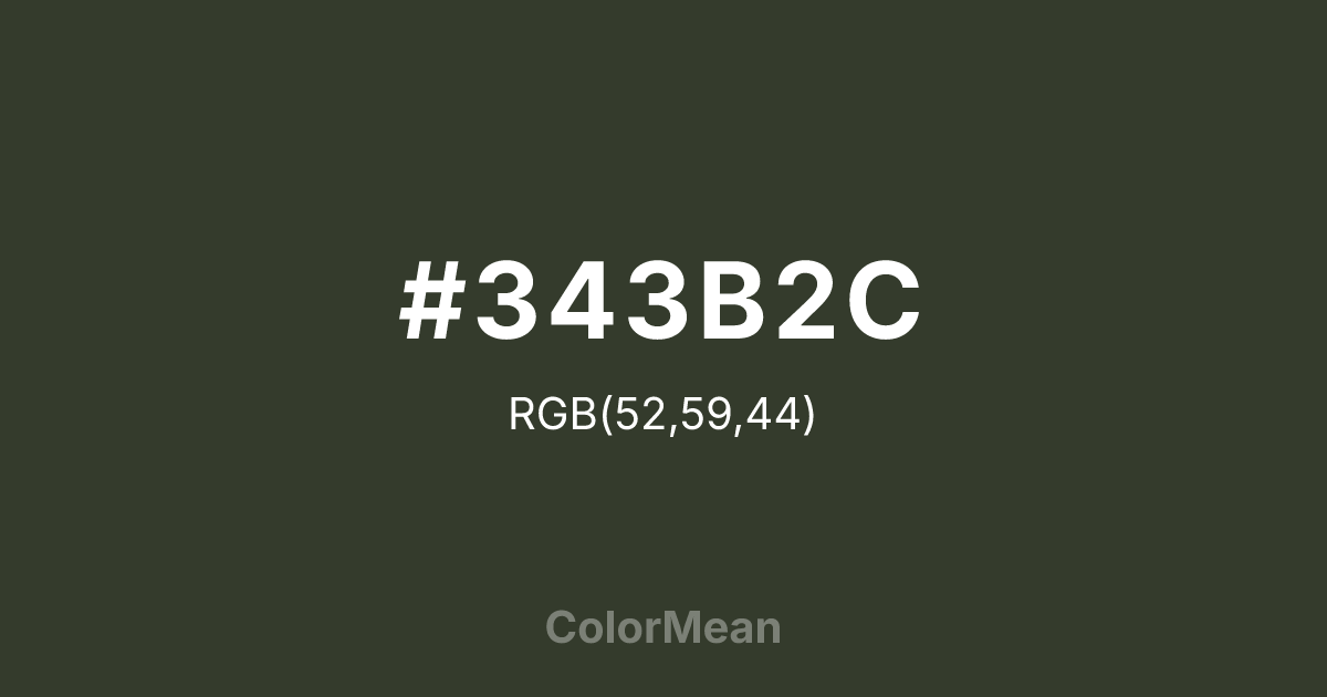 #343B2C color swatch