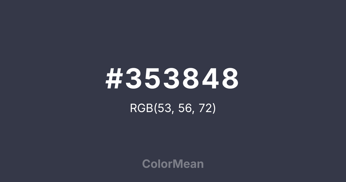 #353848 color swatch