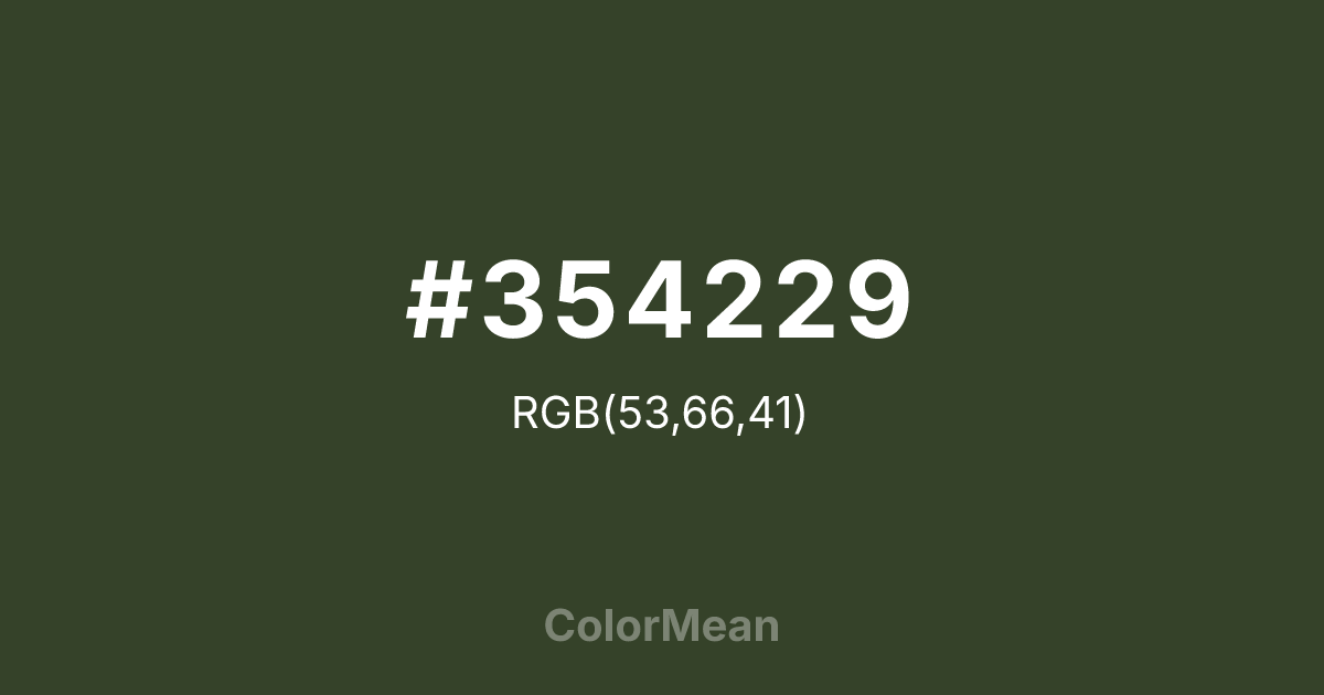 #354229 color swatch