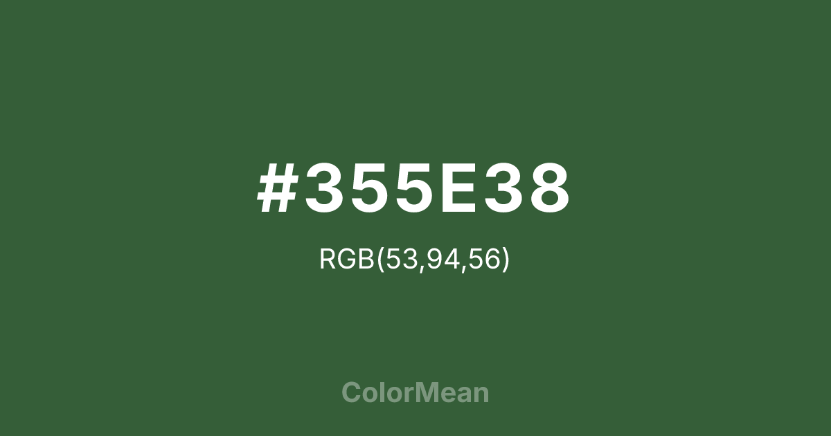 #355E38 color swatch