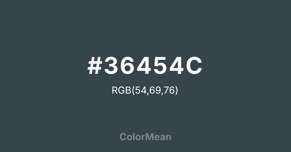 #36454C color swatch