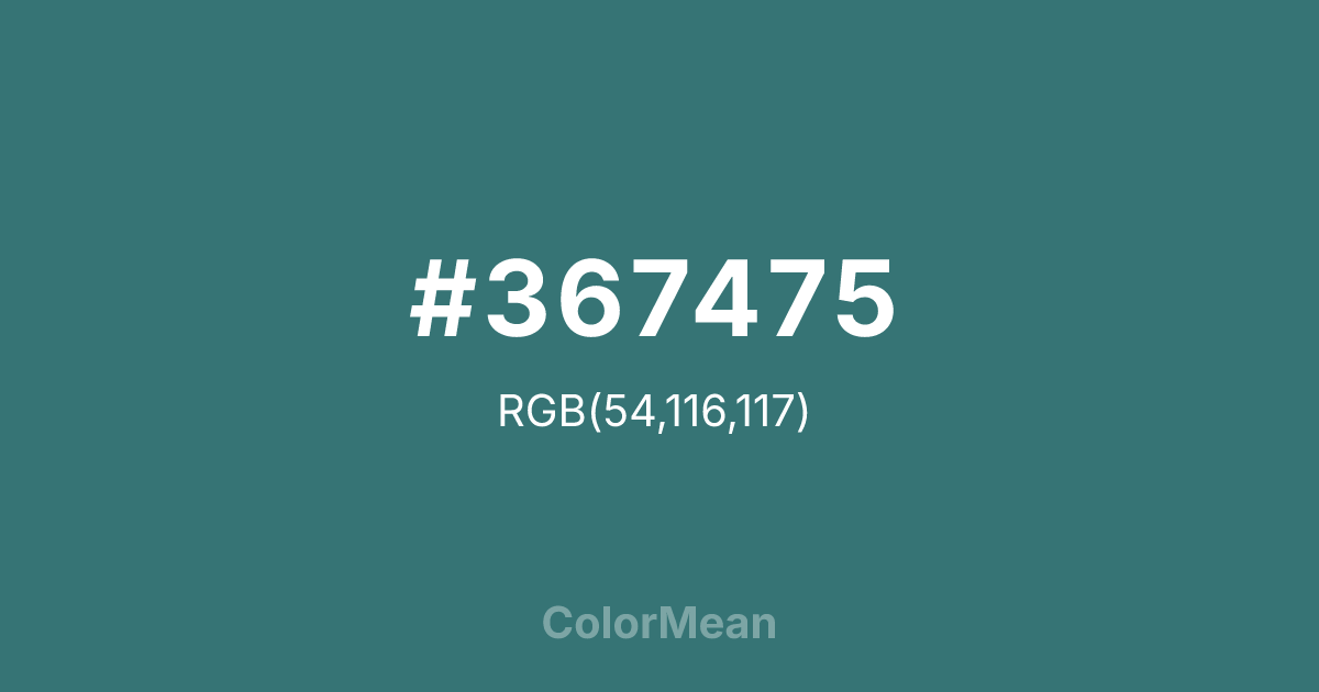#367475 color swatch
