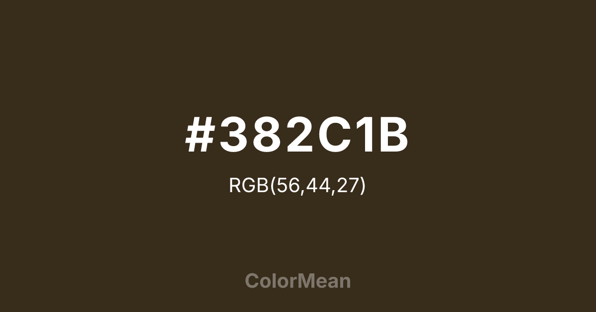 #382C1B color swatch