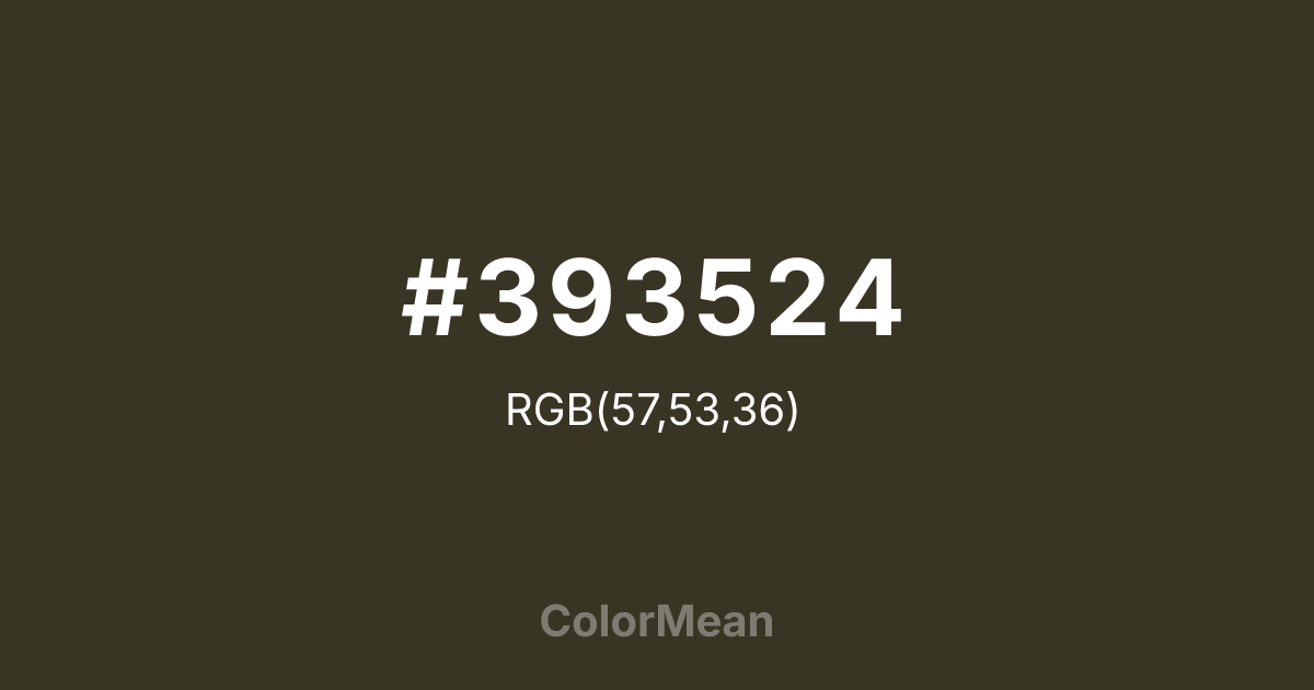 #393524 color swatch
