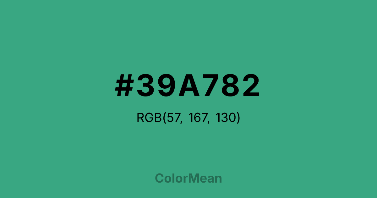 #39A782 color swatch