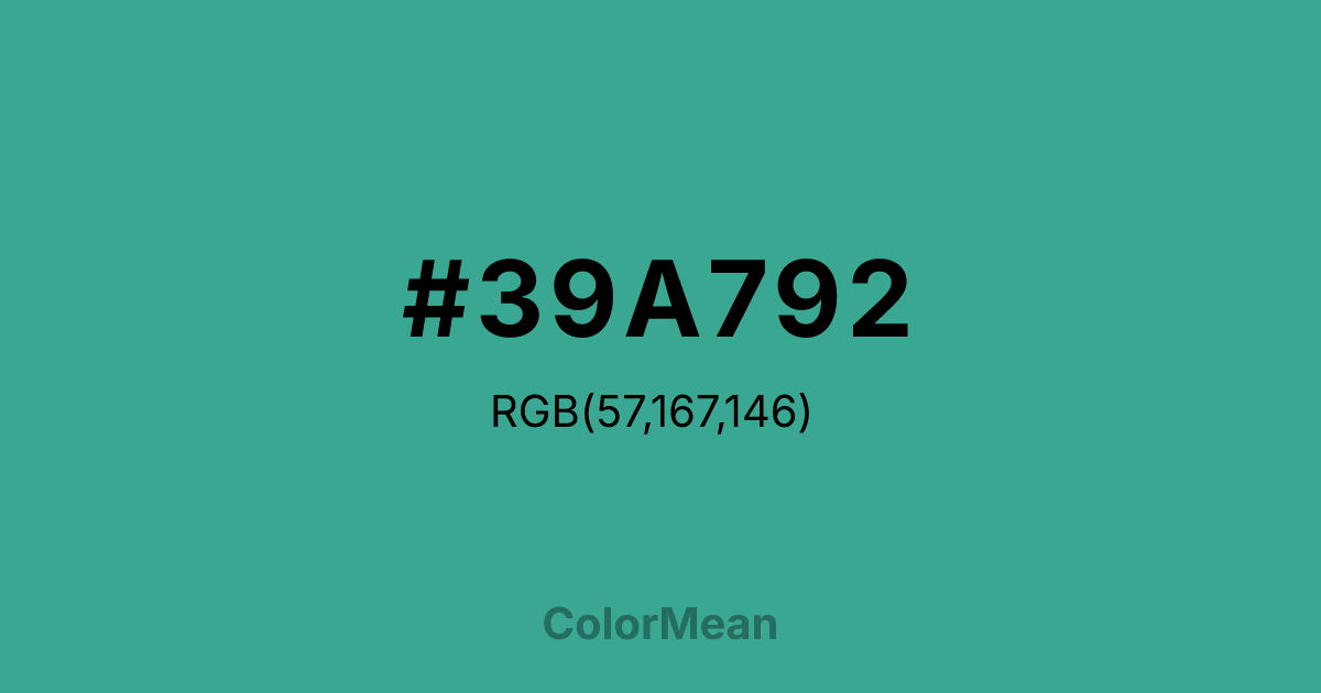 #39A792 color swatch