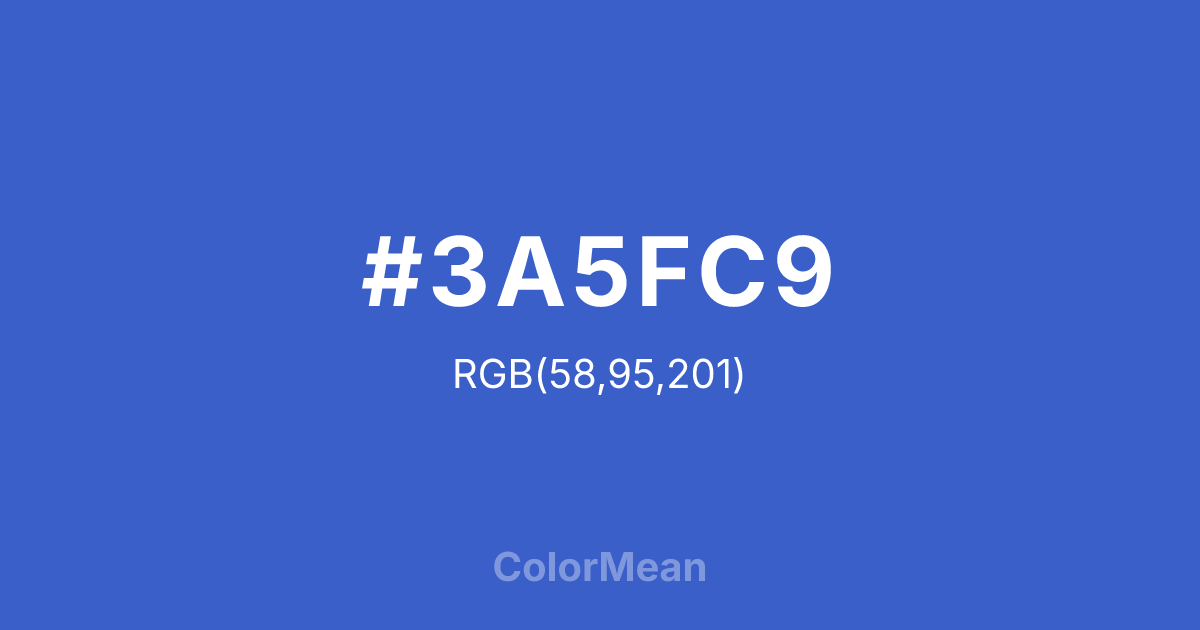 #3A5FC9 color swatch