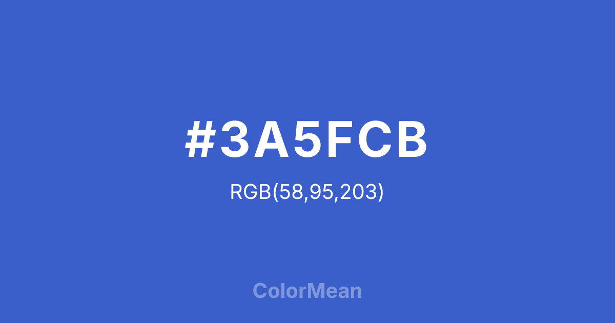 #3A5FCB color swatch