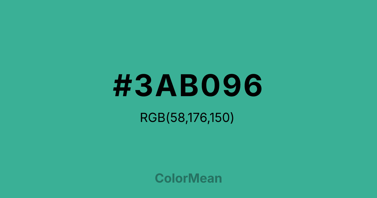 #3AB096 color swatch