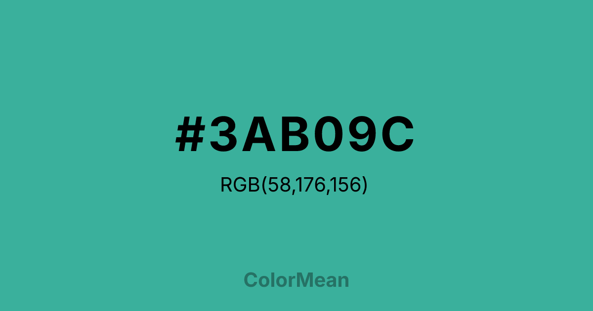 #3AB09C color swatch