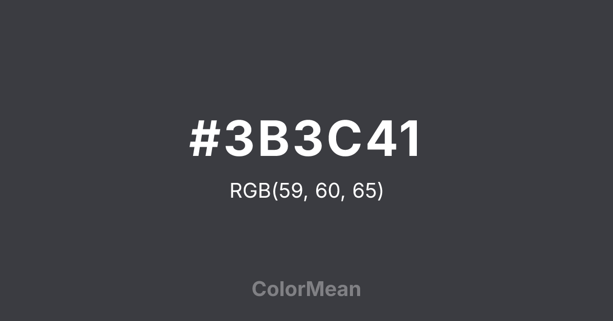 #3B3C41 color swatch