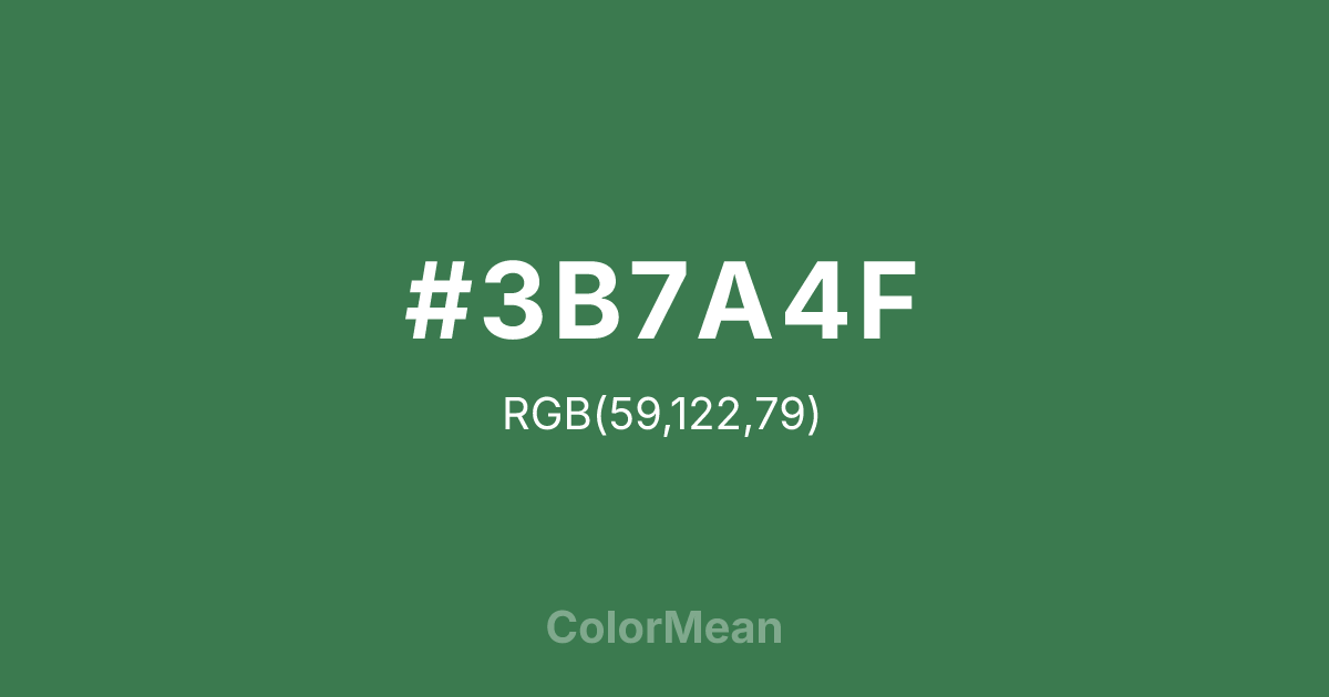 #3B7A4F color swatch