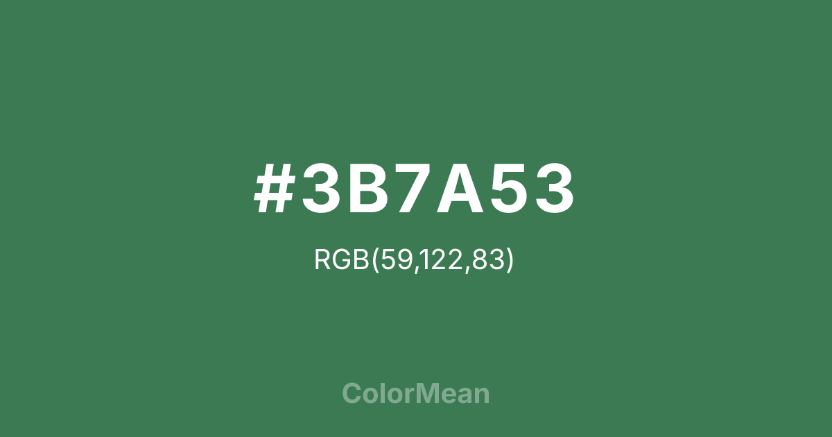 #3B7A53 color swatch