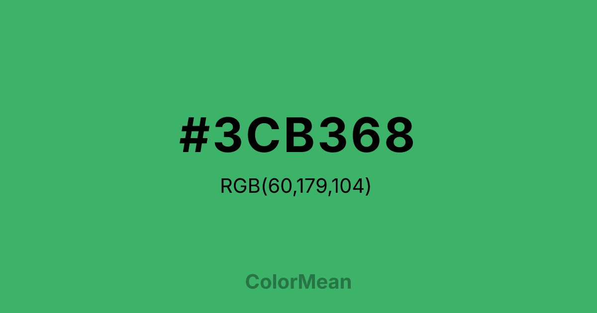 #3CB368 color swatch
