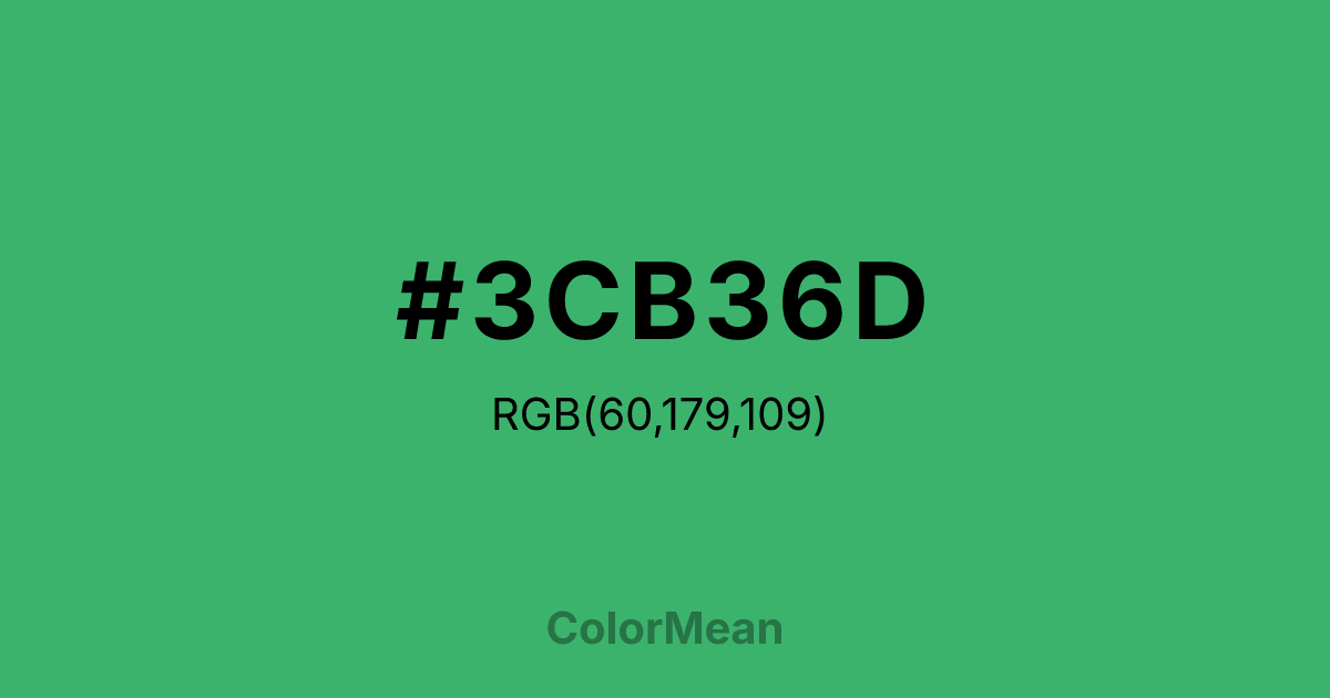 #3CB36D color swatch