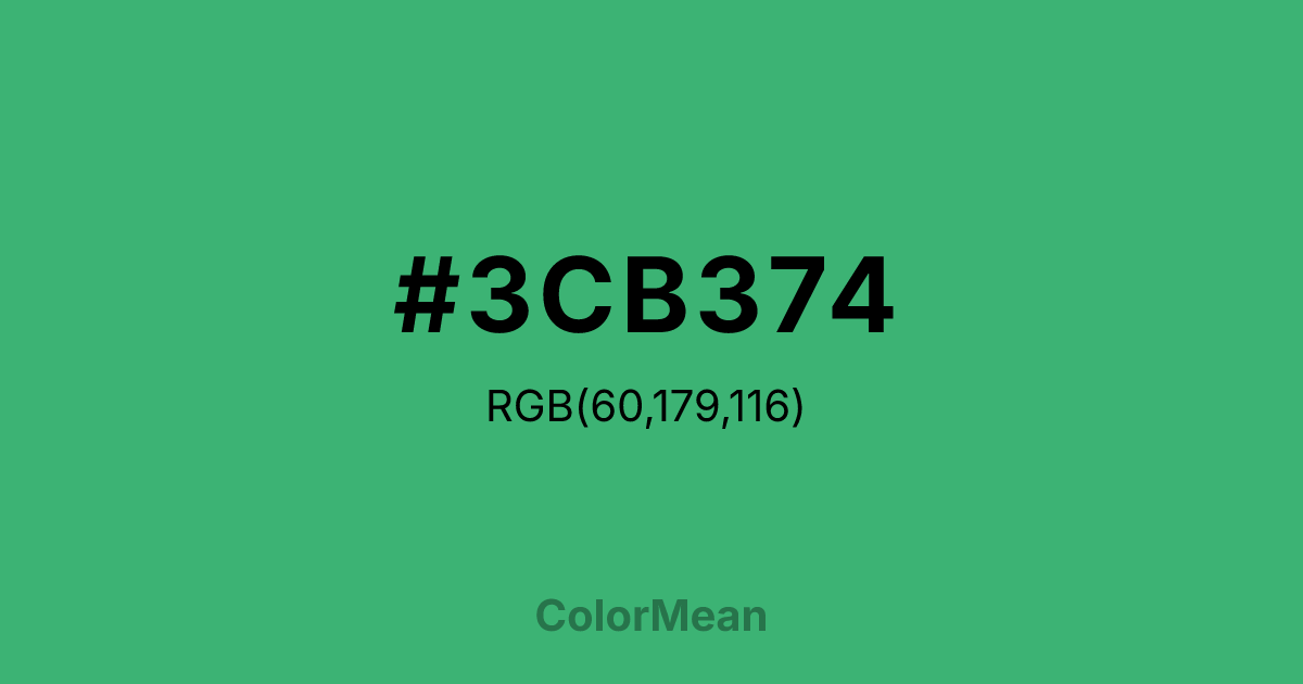 #3CB374 color swatch