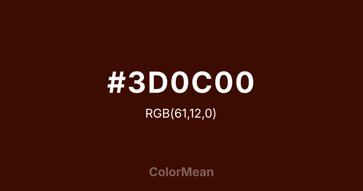 #3D0C00 color swatch