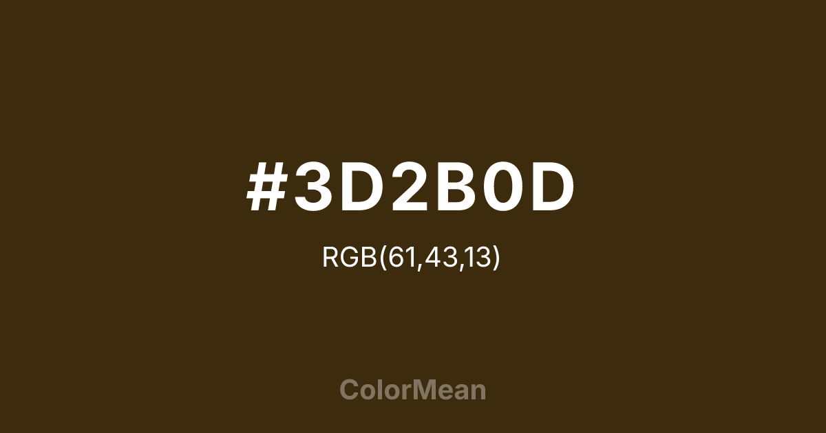 #3D2B0D color swatch