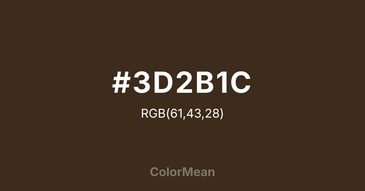#3D2B1C color swatch