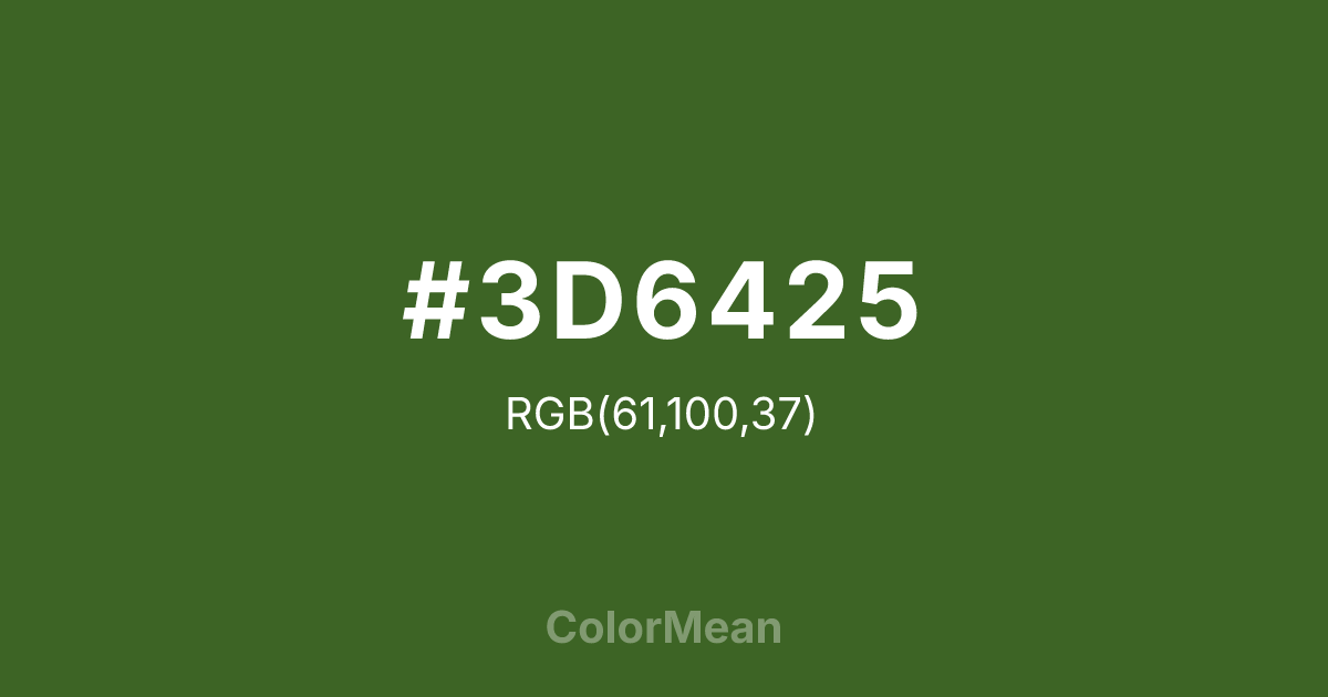 #3D6425 color swatch