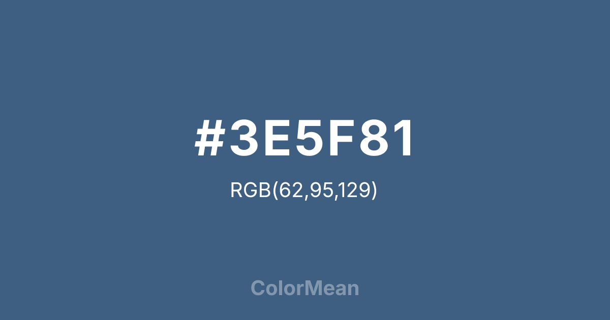 #3E5F81 color swatch