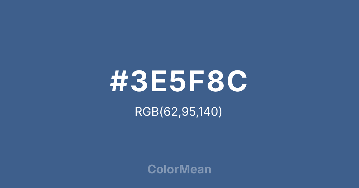 #3E5F8C color swatch
