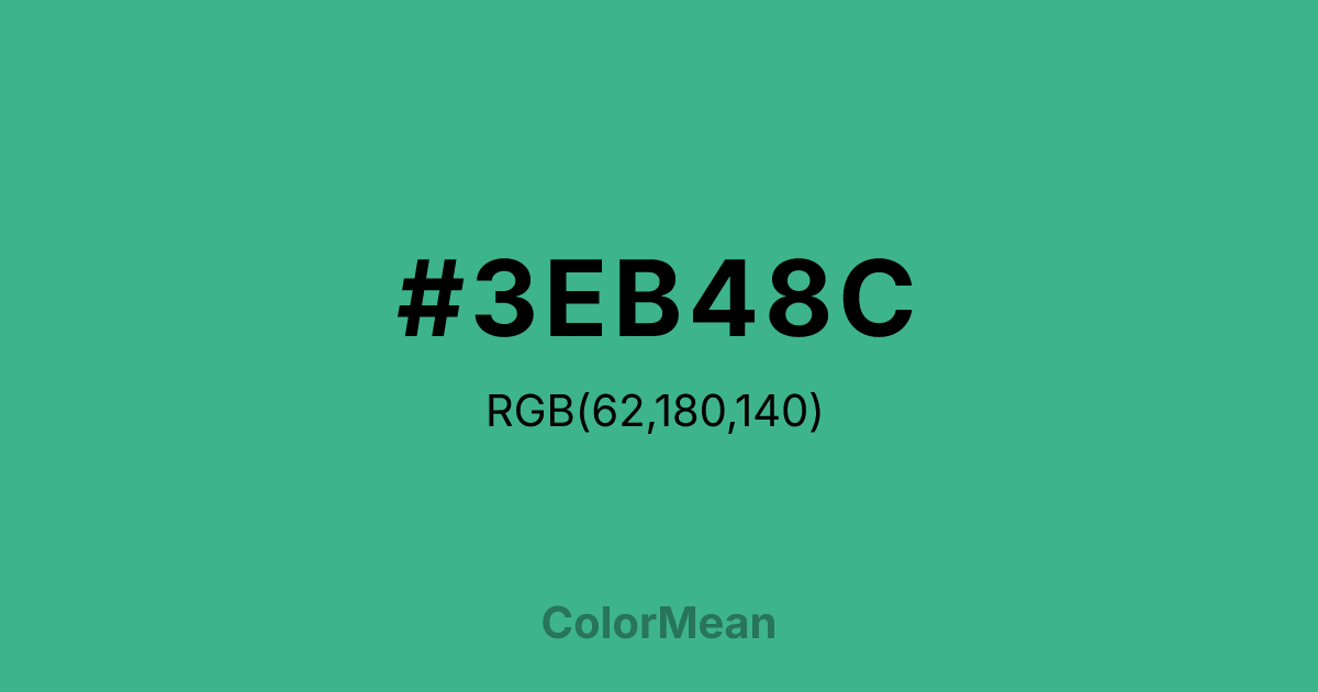 #3EB48C color swatch