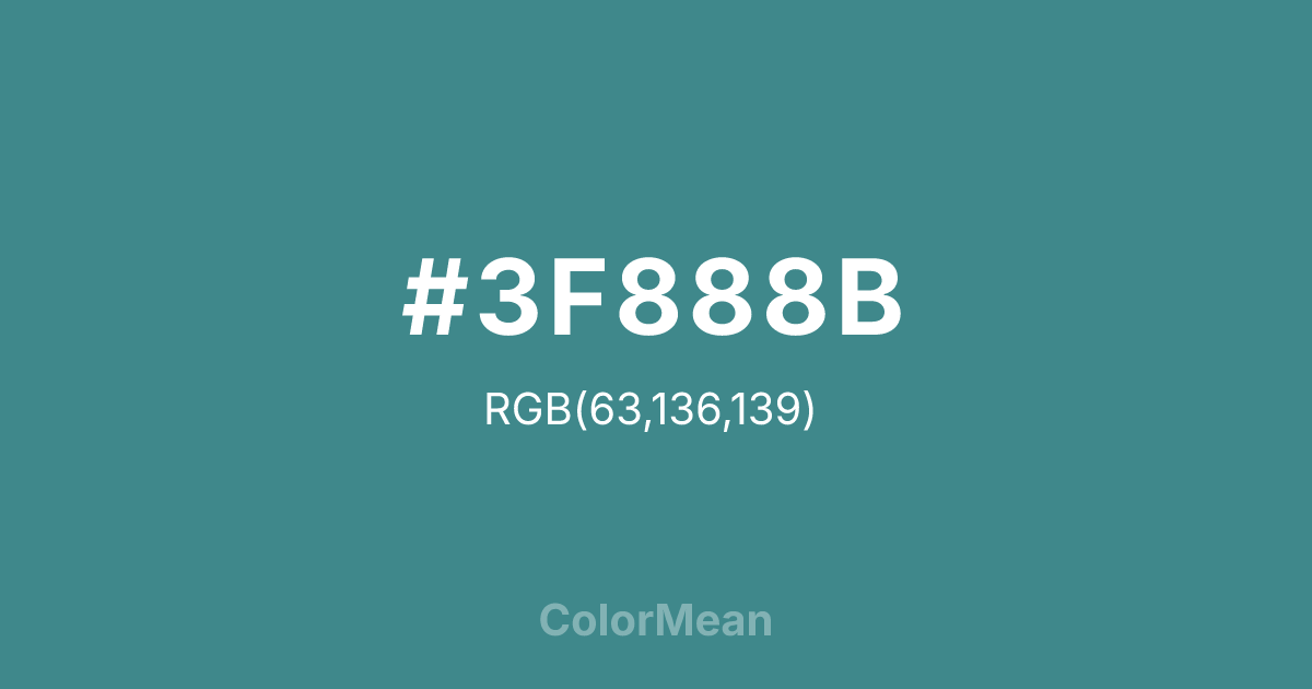 #3F888B color swatch